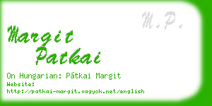 margit patkai business card